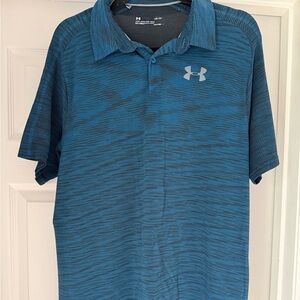 Under Armour Men's Teal Patterned polo